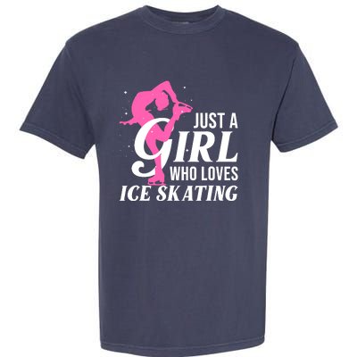 Funny Ice Skating Gift For Girl Wo Skater Figure Skating Garment-Dyed Heavyweight T-Shirt