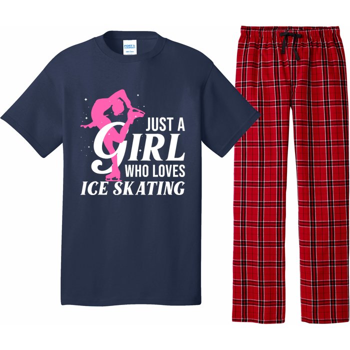 Funny Ice Skating Gift For Girl Wo Skater Figure Skating Pajama Set