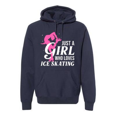 Funny Ice Skating Gift For Girl Wo Skater Figure Skating Premium Hoodie