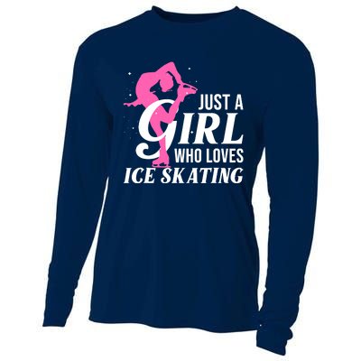 Funny Ice Skating Gift For Girl Wo Skater Figure Skating Cooling Performance Long Sleeve Crew