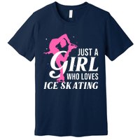 Funny Ice Skating Gift For Girl Wo Skater Figure Skating Premium T-Shirt