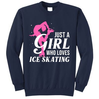 Funny Ice Skating Gift For Girl Wo Skater Figure Skating Tall Sweatshirt