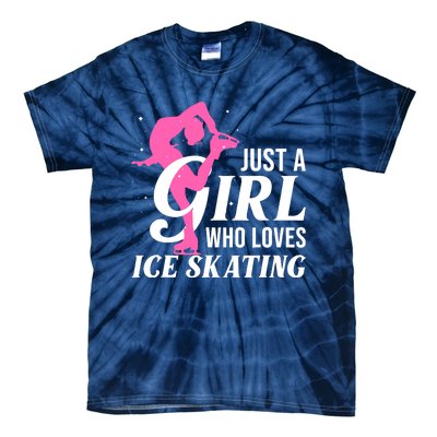 Funny Ice Skating Gift For Girl Wo Skater Figure Skating Tie-Dye T-Shirt