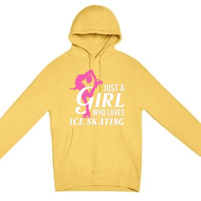 Funny Ice Skating Gift For Girls Wo Skater Premium Pullover Hoodie