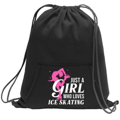 Funny Ice Skating Gift For Girls Wo Skater Sweatshirt Cinch Pack Bag