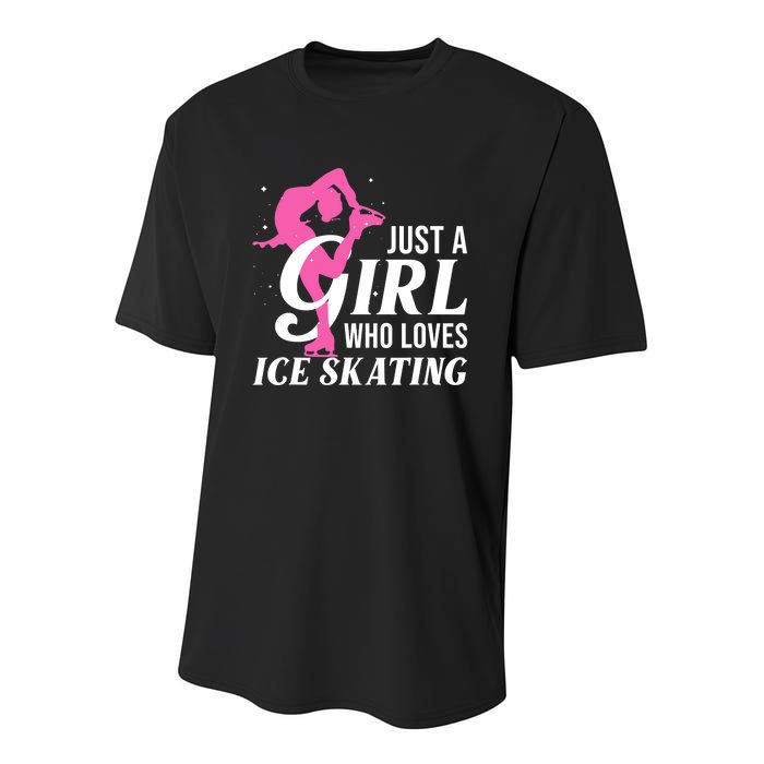 Funny Ice Skating Gift For Girls Wo Skater Youth Performance Sprint T-Shirt