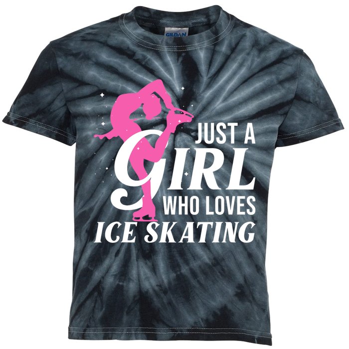 Funny Ice Skating Gift For Girls Wo Skater Kids Tie-Dye T-Shirt