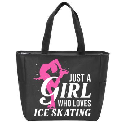 Funny Ice Skating Gift For Girls Wo Skater Zip Tote Bag