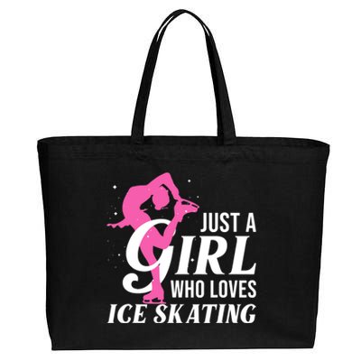 Funny Ice Skating Gift For Girls Wo Skater Cotton Canvas Jumbo Tote