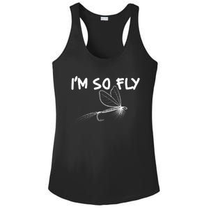 Funny I'm So Fly Fish Lure Fishing Fan Ladies PosiCharge Competitor Racerback Tank