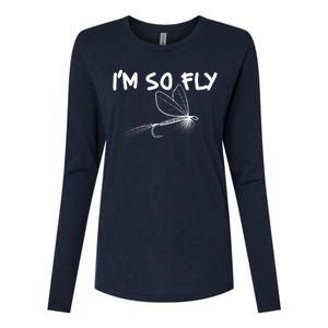 Funny I'm So Fly Fish Lure Fishing Fan Womens Cotton Relaxed Long Sleeve T-Shirt