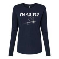 Funny I'm So Fly Fish Lure Fishing Fan Womens Cotton Relaxed Long Sleeve T-Shirt