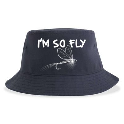 Funny I'm So Fly Fish Lure Fishing Fan Sustainable Bucket Hat