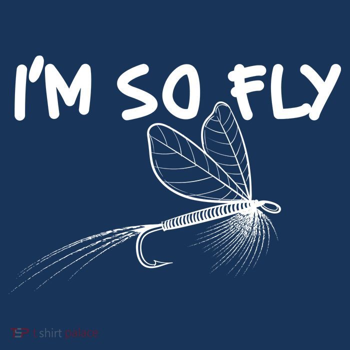 Funny I'm So Fly Fish Lure Fishing Fan Drawstring Bag