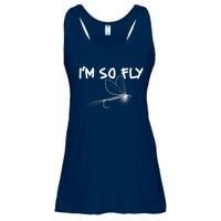 Funny I'm So Fly Fish Lure Fishing Fan Ladies Essential Flowy Tank