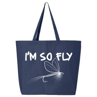 Funny I'm So Fly Fish Lure Fishing Fan 25L Jumbo Tote