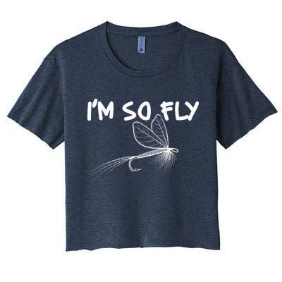 Funny I'm So Fly Fish Lure Fishing Fan Crop Top