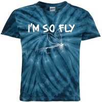 Funny I'm So Fly Fish Lure Fishing Fan Kids Tie-Dye T-Shirt