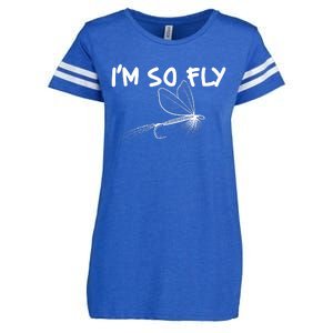 Funny I'm So Fly Fish Lure Fishing Fan Enza Ladies Jersey Football T-Shirt