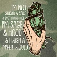 Funny I'm Sage And Hood And I Wish A M'Fer Would Legacy Tie Dye Trucker Hat