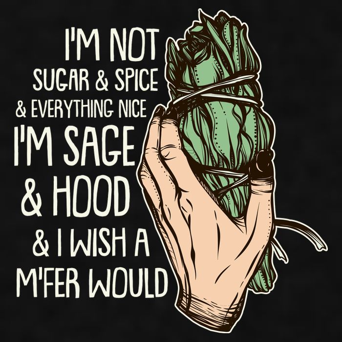 Funny I'm Sage And Hood And I Wish A M'Fer Would Ladies PosiCharge Tri-Blend Wicking Tank