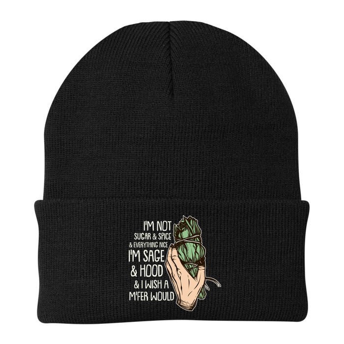 Funny I'm Sage And Hood And I Wish A M'Fer Would Beanie