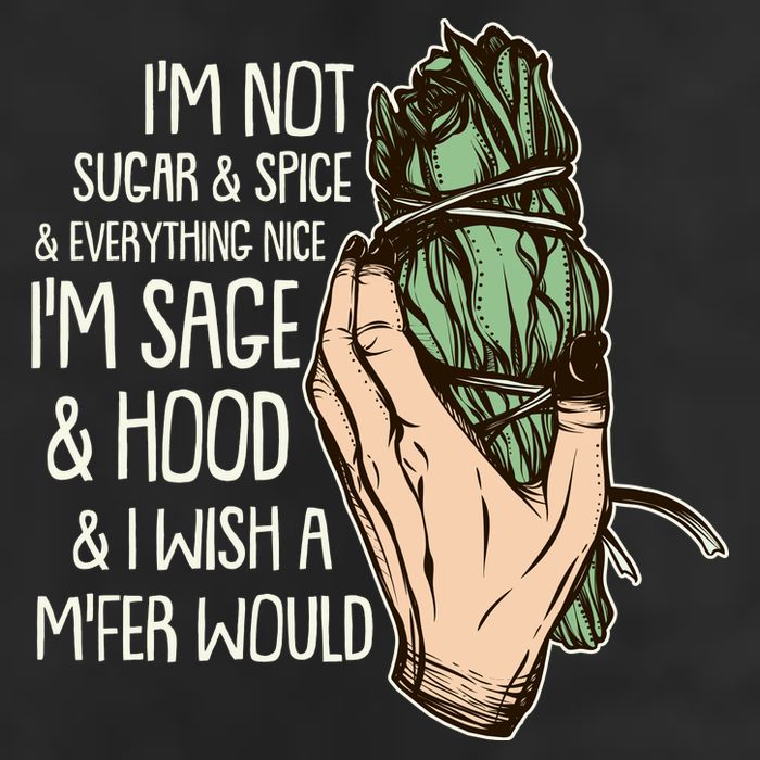 Funny I'm Sage And Hood And I Wish A M'Fer Would Crop Fleece Hoodie