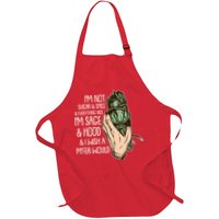 Funny I'm Sage And Hood And I Wish A M'Fer Would Full-Length Apron With Pockets