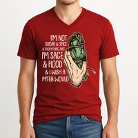 Funny I'm Sage And Hood And I Wish A M'Fer Would V-Neck T-Shirt