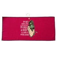 Funny I'm Sage And Hood And I Wish A M'Fer Would Large Microfiber Waffle Golf Towel