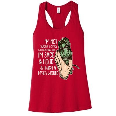 Funny I'm Sage And Hood And I Wish A M'Fer Would Womens Tank Top