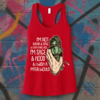 Funny I'm Sage And Hood And I Wish A M'Fer Would Womens Tank Top