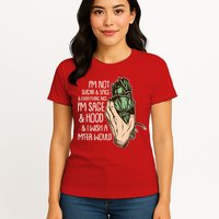 Funny I'm Sage And Hood And I Wish A M'Fer Would Womens T-Shirt