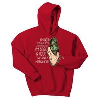 Funny I'm Sage And Hood And I Wish A M'Fer Would Kids Hoodie