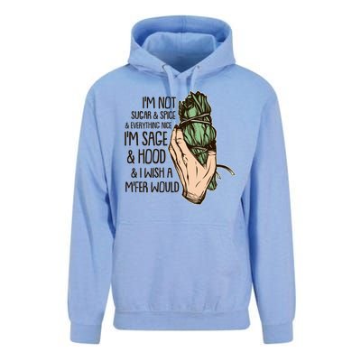 Funny I'm Sage And Hood And I Wish A M'Fer Would Unisex Surf Hoodie