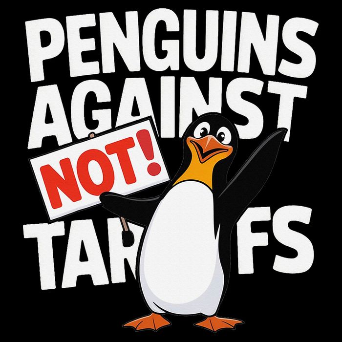 Funny I Stand With The Penguins Penguins Against Tariffs Poster