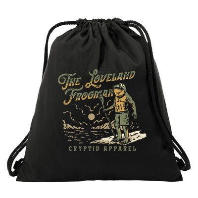 Frog I Saw The Loveland Frogman Drawstring Bag