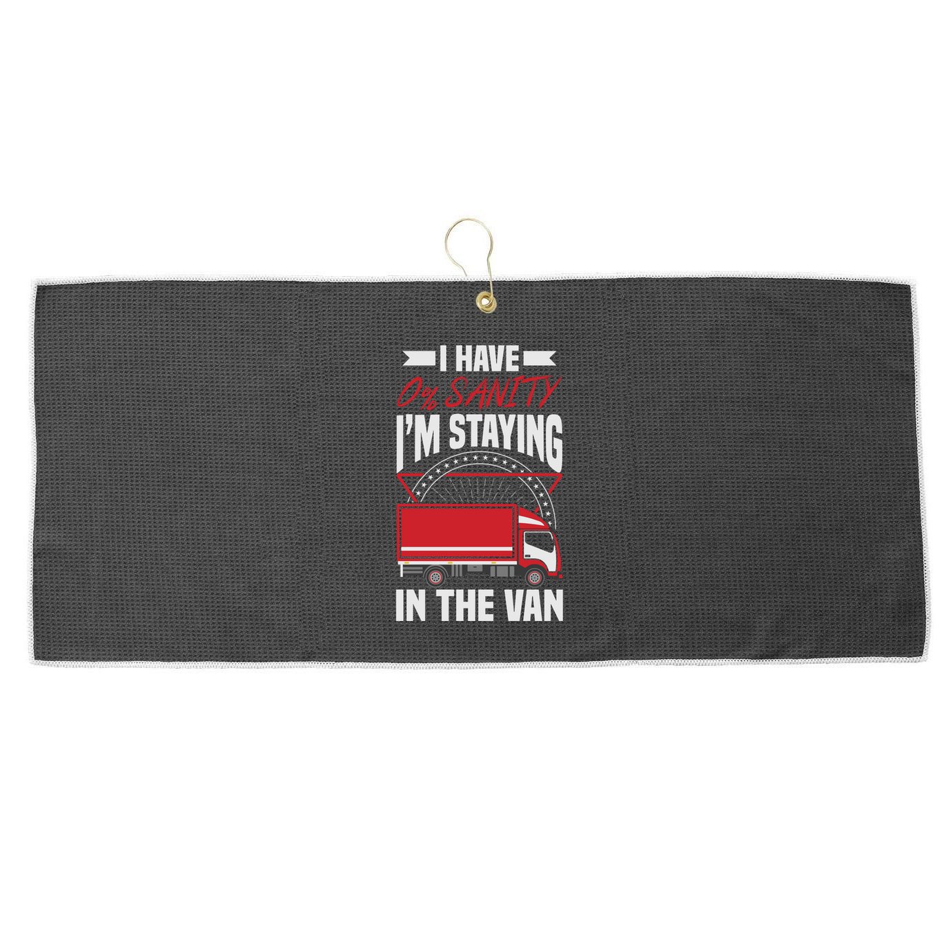 Funny IM Staying In Tha Van Phasmophobia Gift Large Microfiber Waffle Golf Towel