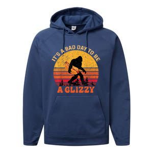 Funny It S A Bad Day To Be A Glizzy Bigfoot And Gift Performance Fleece Hoodie