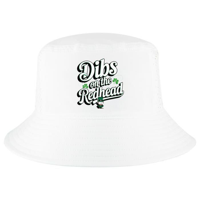Funny Irish Shamrock St Patricks Day Dibs On The Redhead Cool Comfort Performance Bucket Hat