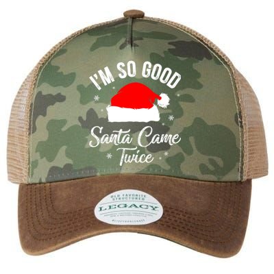 Funny Im So Good Santa Came Santa Hat Christmas Legacy Tie Dye Trucker Hat