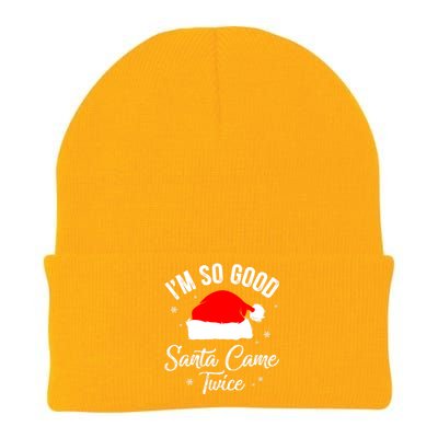 Funny Im So Good Santa Came Santa Hat Christmas Knit Cap Winter Beanie