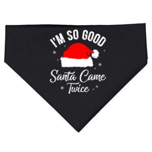 Funny Im So Good Santa Came Santa Hat Christmas USA-Made Doggie Bandana