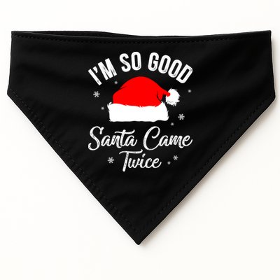 Funny Im So Good Santa Came Santa Hat Christmas USA-Made Doggie Bandana