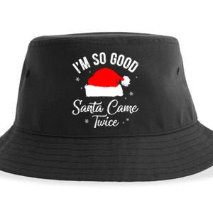 Funny Im So Good Santa Came Santa Hat Christmas Sustainable Bucket Hat