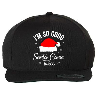 Funny Im So Good Santa Came Santa Hat Christmas Wool Snapback Cap