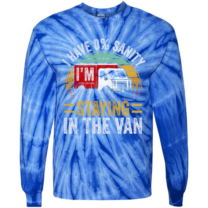 Funny IM Staying In Tha Van Phasmophobia Vintage Gift Tie-Dye Long Sleeve Shirt