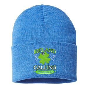 Funny Ireland Sankt Patricks Day Gift Dublin Gift Sustainable Knit Beanie