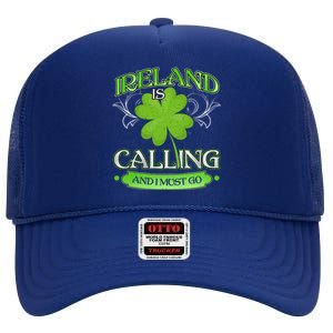 Funny Ireland Sankt Patricks Day Gift Dublin Gift High Crown Mesh Back Trucker Hat