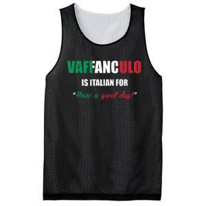 Funny Italian Saying Vaffanculo Have A Great Day Gift Mesh Reversible Basketball Jersey Tank